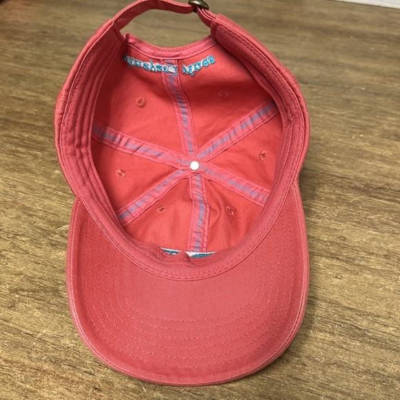 Vineyard Vines great shape pink coral aqua blue whale logo unisex hat cap - Picture 4 of 4